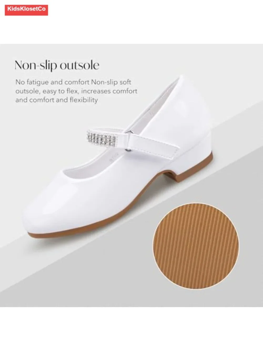 Mary Jane Dress Shoes Low Heel Glitter Patent Bow Party Wedding Flower Girl